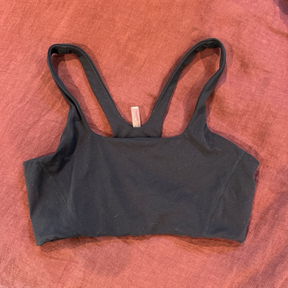 Free People Never Better Black Sports Bra